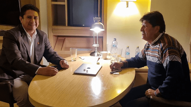 Vladimir Cerrón y Evo Morales se reunieron en el Hotel Westin