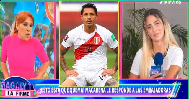 Magaly Medina le insinua a Macarena si conoce al futbolista Italo peruano.