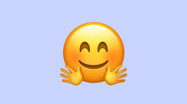 Emoji con las manos abiertas de WhatsApp