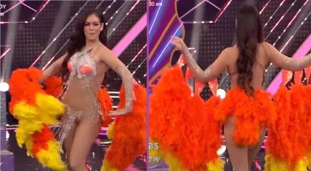Jazmín Pinedo sorprende cantando y bailando en Reinas del show.