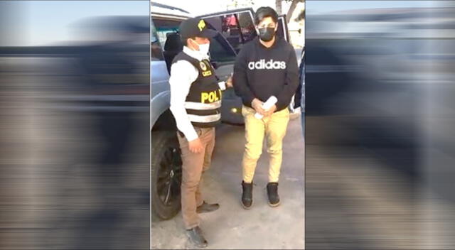 Policía detenido en la carretera Panamericana Sur en La Joya - Arequipa