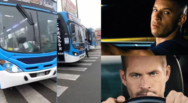 Peculiar video de los buses se hizo viral en las redes sociales.