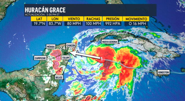 Grace golpeará a México como huracán.