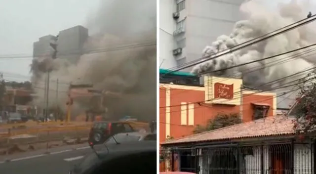 Incendio viene ocurriendo cerca a grifo en Surco. Ciudadanos temen que ocurra una tragedia.