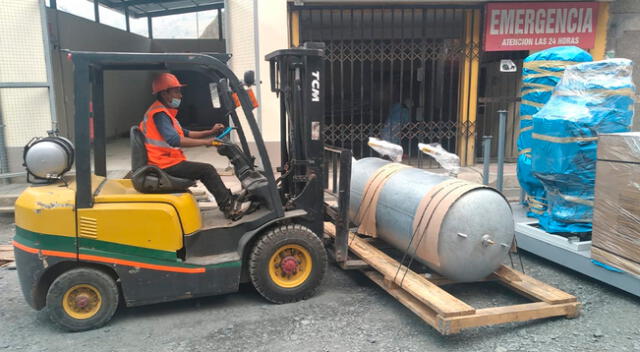 Llega planta de oxigeno al hospital de Sandia.