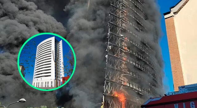El incendio se originó de un rascacielos. El fuego consumió al edificio por casi 3 horas.