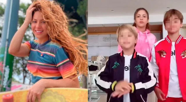 La cantante Shakira y sus hijos Milan y Sasha se movieron al ritmo de “In Da Getto” de J Balvin.