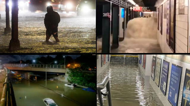 Las impactantes imágenes de Nueva York en medio de las fuertes inundaciones por huracán Ida.