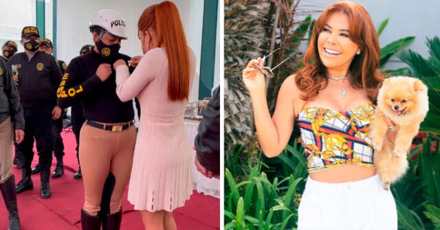 Magaly Medina compartió una serie de historias de Instagram donde se le ve acompañada de la PNP.