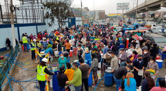 En Sedapal señalaron que comunicarán el restablecimiento del servicio en el momento oportuno para que los residentes del distrito puedan abastecerse de agua potable.