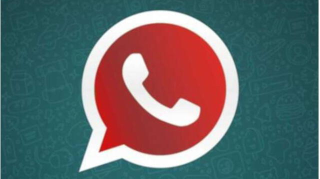 WhatsApp Plus de color rojo