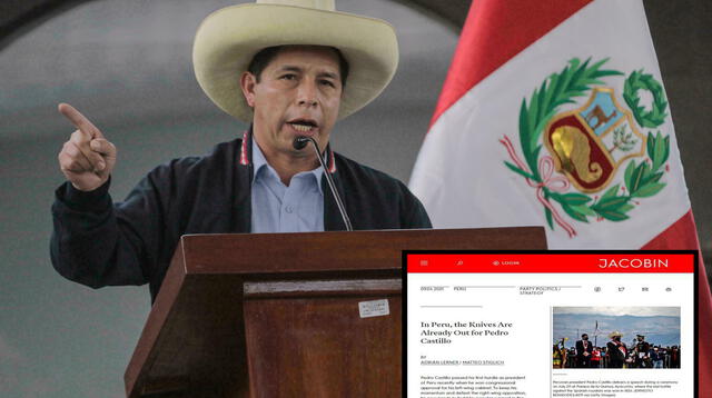 En Perú, los cuchillos ya están listos para Pedro Castillo”, indicó la revista Jacobin.