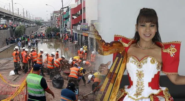 Laurita Pacheco preocupada por el fuerte aniego en San Juan de Lurigancho.