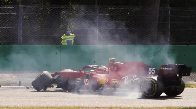 Rondó la tragedia en circuito de Monza. Piloto español Sainz tuvo accidente.