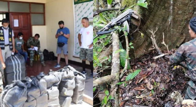 Agentes de las Fuerzas Armadas incautaron la droga en medio de la selva cusqueña.
