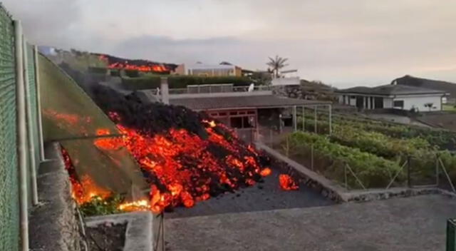 Lava afectó varias viviendas de La Palma tras erupción de volcán.