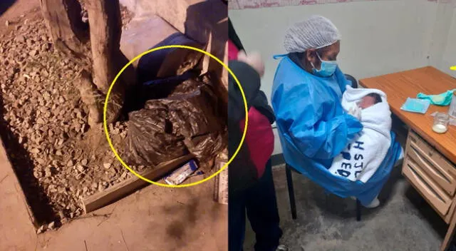 Agentes policiales encontraron a recién nacida abandonada en una bolsa de basura