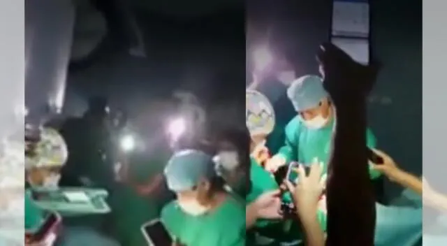 Médicos participaron en labor de parto bajo la luces de celulares.
