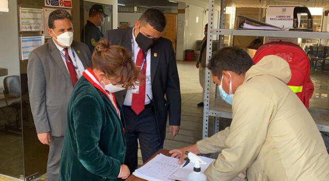 Presidenta del Poder Judicial Elvia Barrios realizó visita inopinada en la Corte de Ica