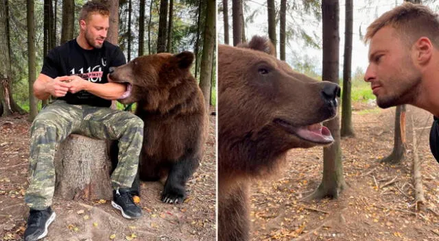 Instagram: hombre rescata a oso de circo y ahora son entrañables amigos