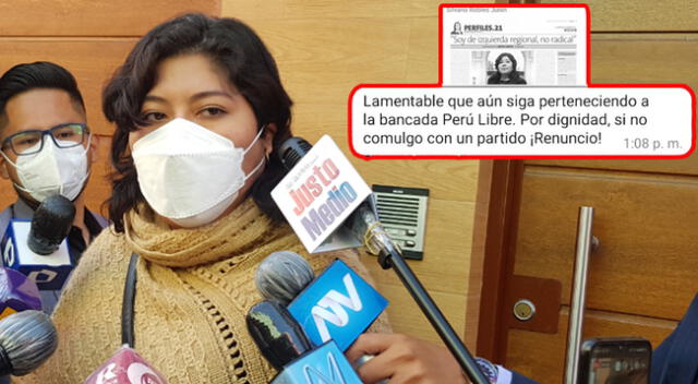 Congresista de Perú Libre prefirió no ahondar en el tema del chat.