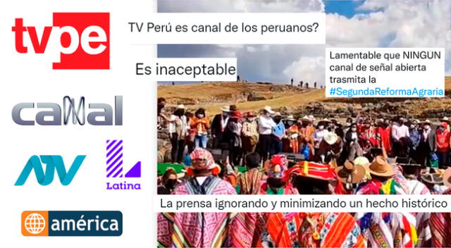 Los usuarios criticaron a los canales de televisión, incluido TV Perú, por seguir con su programación habitual.