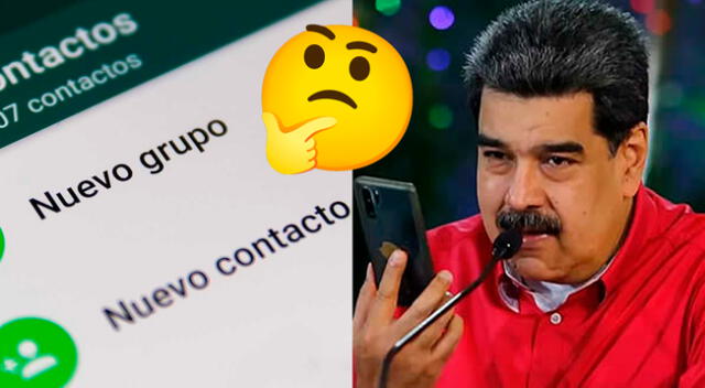Maduro comparte su número de WhatsApp.