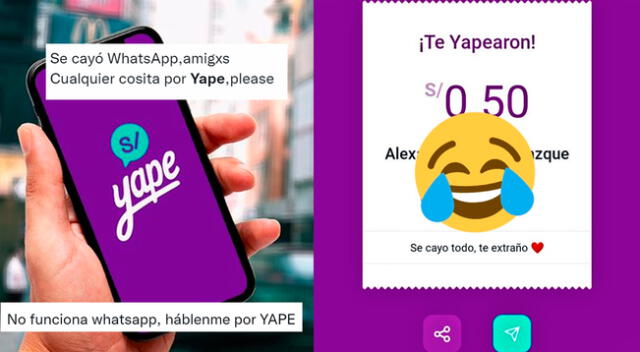 Preocupados por la caída masiva de las redes sociales, usuarios resolvieron comunicarse por Yape.
