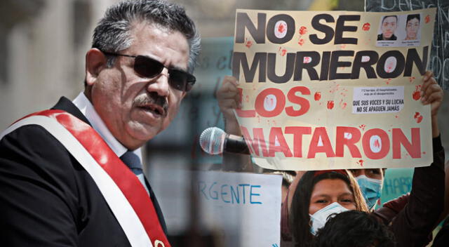 Manuel Merino fue denunciado constitucionalmente por la fiscal de la Nación, Zoraida Ávalos, por la muerte de Inti y Bryan.
