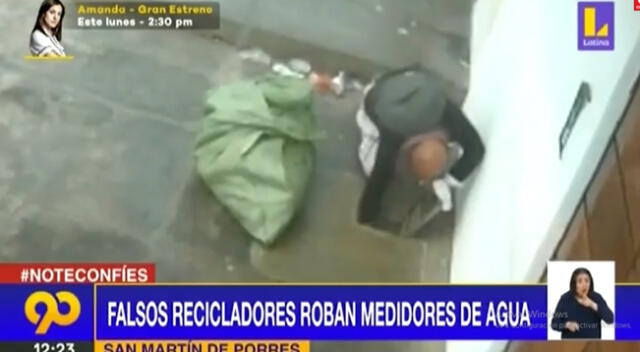 SMP: ladrón se hace pasar por reciclador para robar medidores de agua [VIDEO]