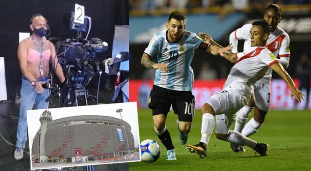 Camarógrafo de DirecTV Sports llamó la atención en redes sociales en la previa del Perú vs Argentina.