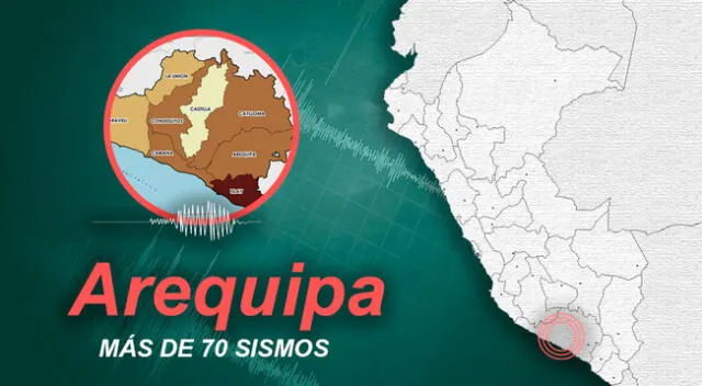 más de 70 sismos se han registrado en Arequipa