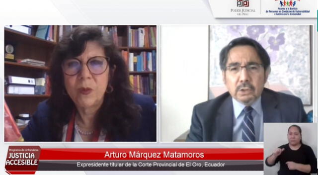 Durante el programa Justicia Accesible, juez de Ecuador Arturo Márquez Matamoros habló sobre la trata de personas