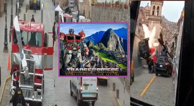 Así fueron las grabaciones de escena de explosión de Transformers en Cusco.
