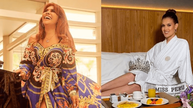 Magaly Medina pide su corona a la Miss Perú.