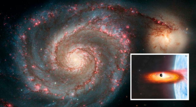 Messier 51 también se llama Whirlpool Galaxy debido a su distintiva forma en espiral.
