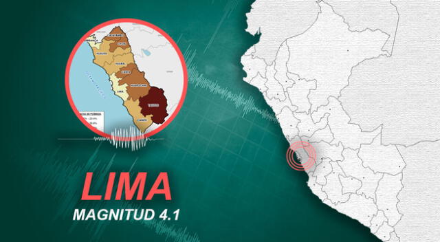 Registran movimiento telúrico de 4.1 en Lima.