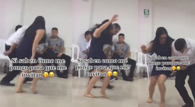Peculiar baile de la joven se hizo viral en las redes sociales.