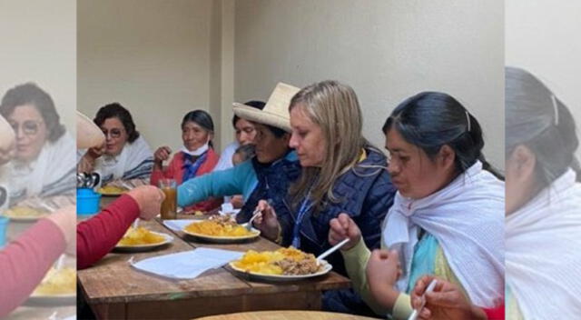 María del Carmen Alva visitó comedores populares y ollas comunes en Cajamarca.