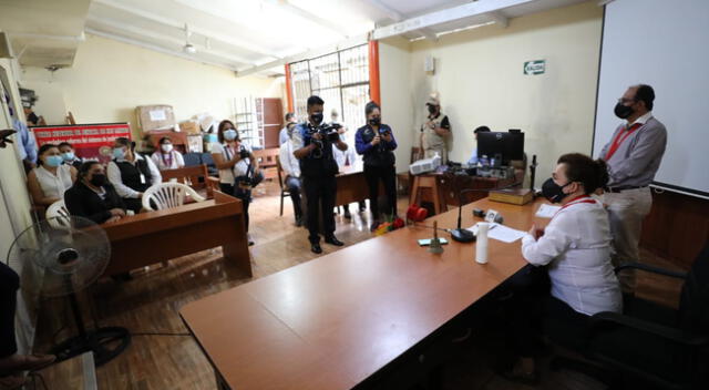 Presidenta del Poder Judicial Elvia Barrios visitó varias sedes de la Corte de San Martín