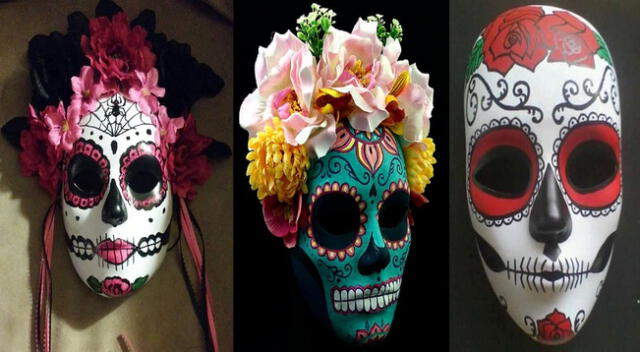 Las máscaras por el Día de los muertos en México son de una gran variedad.