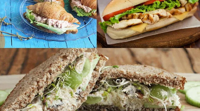Los sandwiches de pollo tienen diversas formas de prepararse y son saludables.