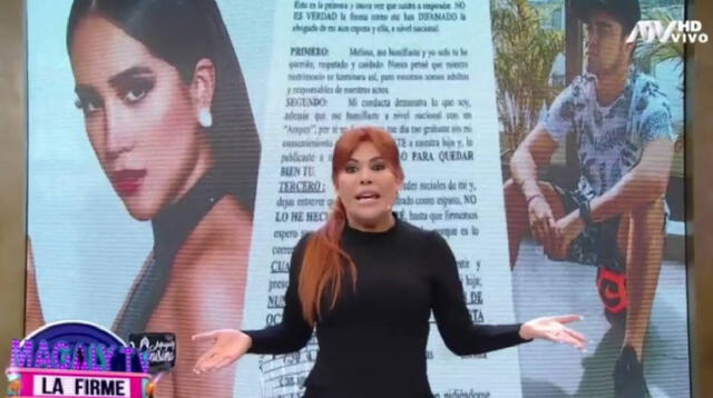 Magaly Medina critica comunicado de Melissa Paredes y saca cara por Rodrigo Cuba.