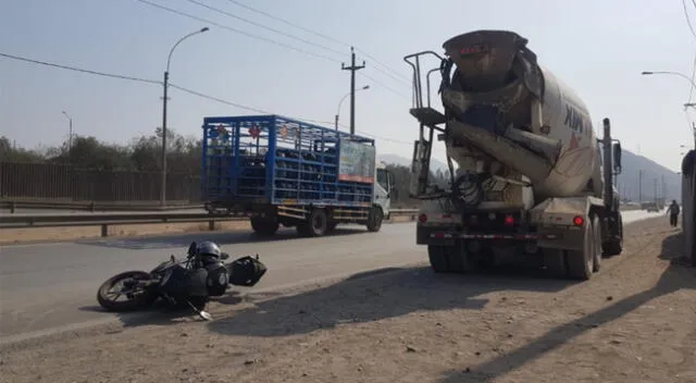 Accidente se produjo esta tarde a la altura de Campoy.