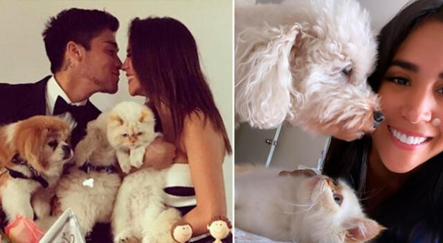 Melissa Paredes demuestra su amor por sus mascotas.