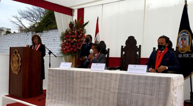 Presidenta del Poder Judicial Elvia Barrios inauguró Módulo de Violencia en Trujillo