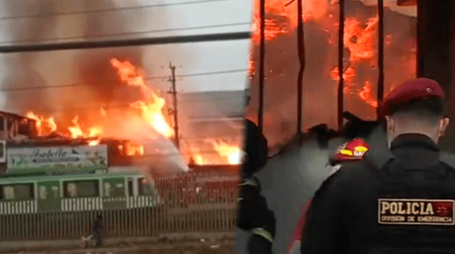 Incendio en una ferretería en villa el salvador