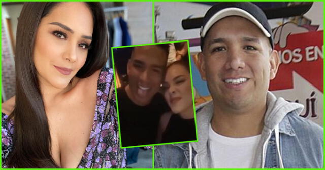 Karen Schwarz y Peter Fajardo se muestran juntos como grandes amigos.