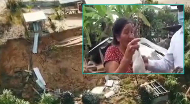 Mujer implora ayuda al Gobierno tras perder su casa y animales de corral.