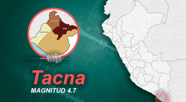 Sismo de 4.7 alarmó a los pobladores de Tacna
